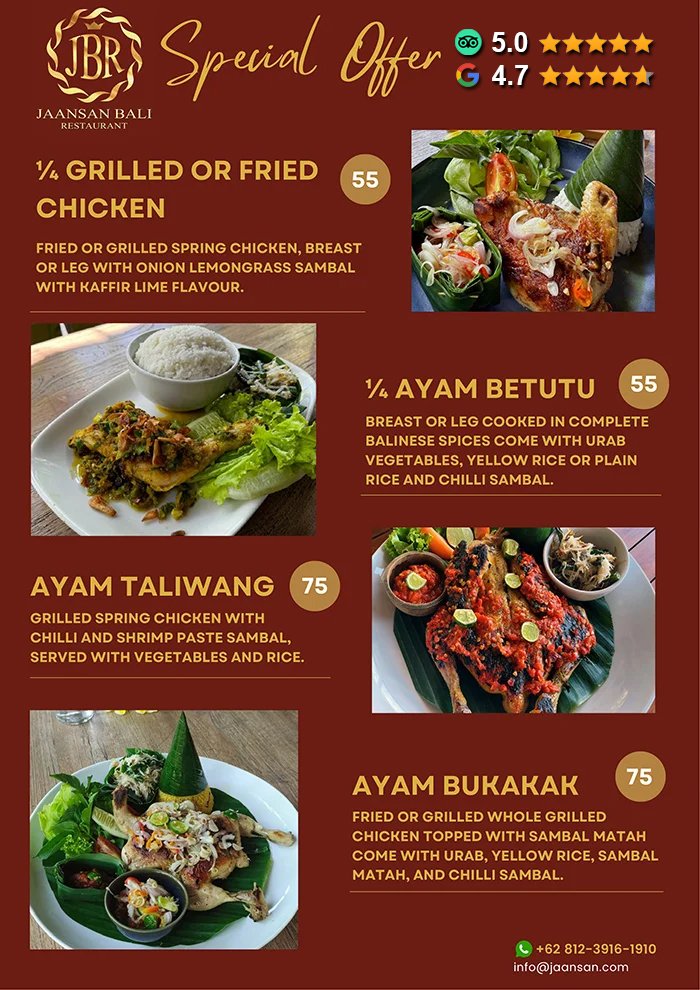 ayam menu Bali food